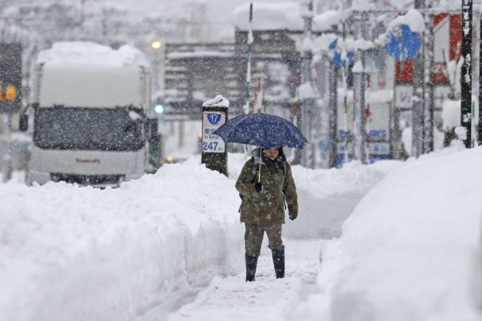 Extrema ola de frío y nevadas en Japón.