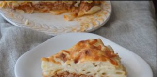 pastel de macarrones