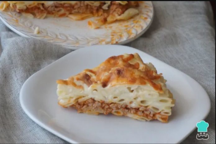 pastel de macarrones