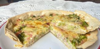 tarta de brócoli y jamón