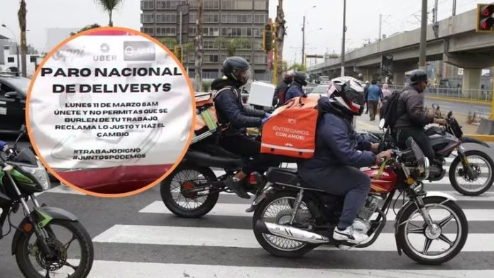 Deliverys harán paro el 11 de marzo