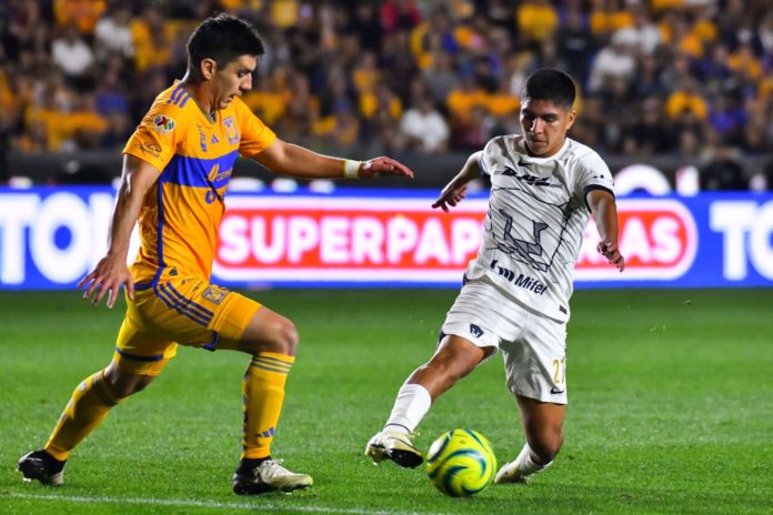 Piero Quispe fue titular en el vibrante empate de Pumas UNAM frente a Tigres UANL.