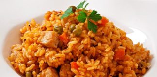 arroz con carne y verduras a la coca cola