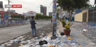 Elecciones del Colegio de Abogados dejan calles de Lince llenas de basura