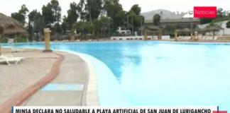 Minsa declarada “no saludable” playa artificial de SJL