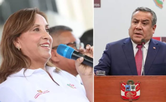 Dina Boluarte y Gustavo Adrianzén