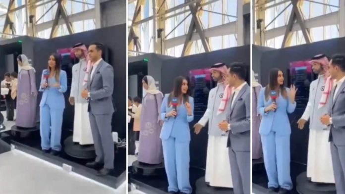 Robot con inteligencia artificial desató una controversia al tocar indebidamente a periodista