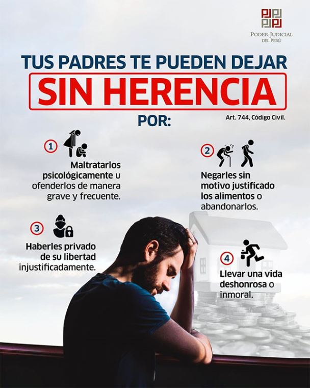 dejar sin herencia a un hijo