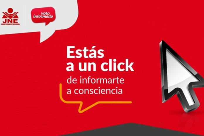 Plataforma Voto Informado del JNE disponible para EMC 2024