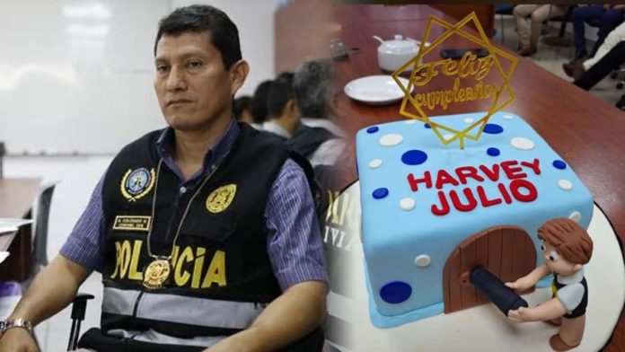 Harvey Colchado y la torta: 