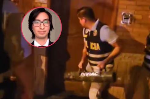 Hijo de Boluarte no dejó entrar a policías Hijo de Boluarte no dejó entrar a policías