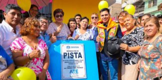 Alcalde Franco Vidal continúa inaugurando obras de infraestructura vial en Ate