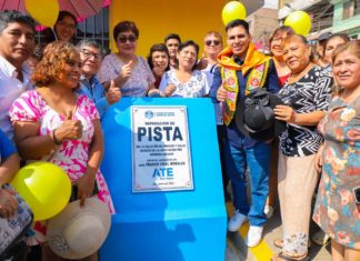 Alcalde Franco Vidal continúa inaugurando obras de infraestructura vial en Ate