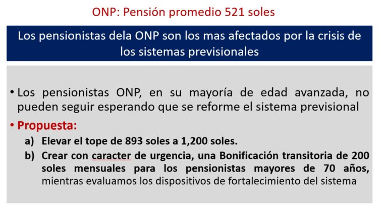 ONP - Pensi&oacute;n promedio 521 soles