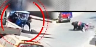 Roba, choca, dispara a su cómplice y huye