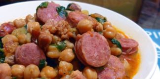 garbanzos con espinacas y chorizo
