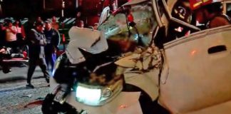 Herido en triple choque en carretera Central en Santa Anita