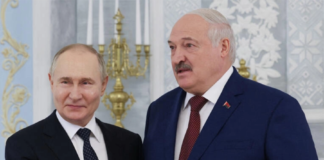 Vladimir Putin y Alexandr Lukashenko