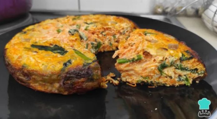 tortilla de espinacas y zanahoria