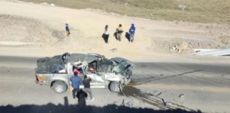Trágico:Seis heridos deja un terrible accidente de tránsito en la vía de Pasco-Huayllay
