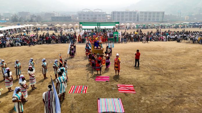 Reviven encuentro del Inca con Señor de Cajamarquilla