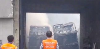 Transportes pesados fueron calcinados en taller de Ate