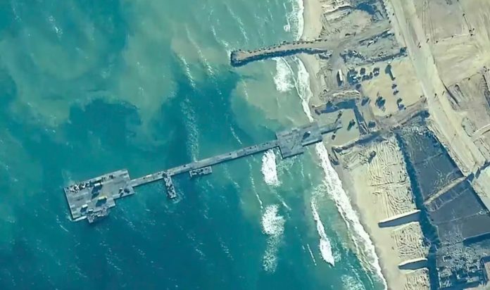 Estados unidos espera el acceso al puente flotante de Gaza