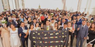 60 parejas dieron el sí en matrimonio civil comunitario gratuito 2024 en Huaycán
