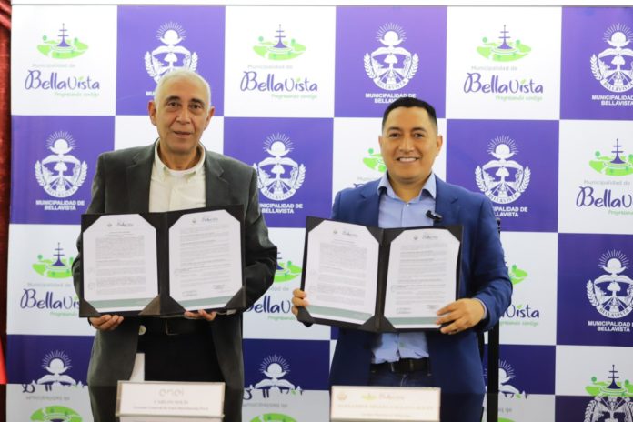 Bellavista firma convenio para la instalación de alumbrado público Led
