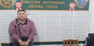 Cusco: Detienen a extranjero con 10 kilos de clorhidrato