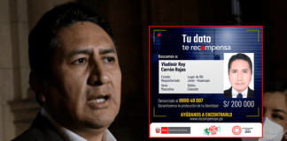 Recompensa por Vladimir Cerrón aumenta a S/200,000: Gobierno redobla esfuerzos para su captura