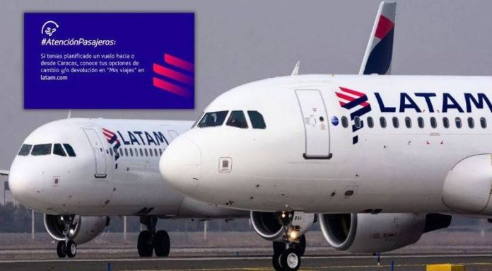 Latam Airlines suspende sus vuelos a Venezuela Latam Airlines suspende sus vuelos a Venezuela