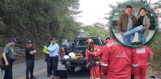 Esposos mueren en Oxapampa al caer miniván a abismo
