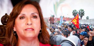 Lanzan piedras a comitiva de Dina Boluarte