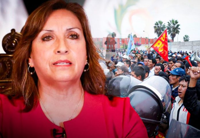 Lanzan piedras a comitiva de Dina Boluarte Lanzan piedras a comitiva de Dina Boluarte