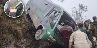 Bus lleno de turistas se despistó al retornar de Machu Picchu