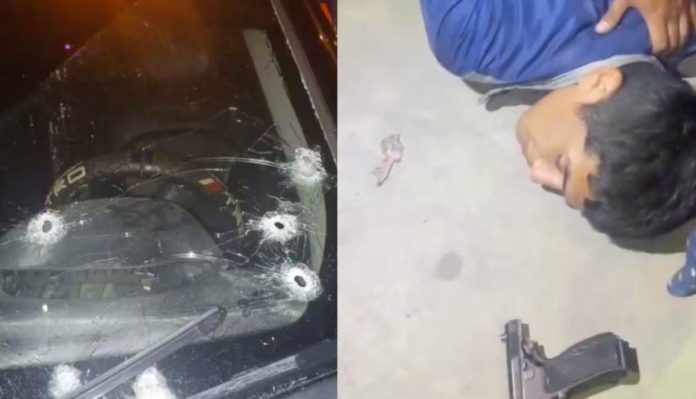 Acribillan a hombre dentro de camioneta