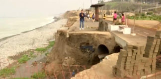 Costa Verde: se desploma parte de malecón de Miraflores