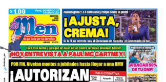 Portada Diario El Men (27/10/2024)