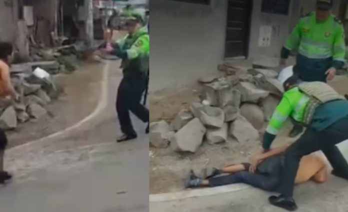 Policía reduce a balazos a maleante con cuchillo