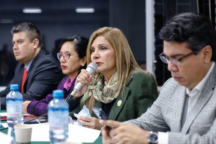 la alcaldesa Nancy Vizurraga, quien expresó su enérgico rechazo por estas medidas que declaran como “barreras burocráticas”
