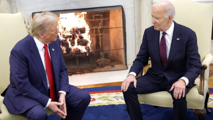 Biden recibió a Trump en la Casa blanca