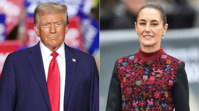 Donald Trump y la presidenta mexicana Claudia Sheinbaum Pardo