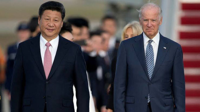 Xi Jinping con Joe Biden,
