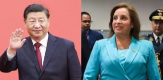 Xi Jinping y Dina Boluarte
