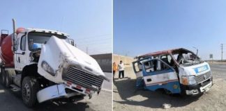 Combi choca con tráiler y mueren 4