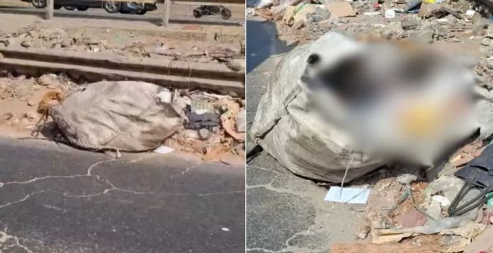 Hallan cadáver dentro de costal