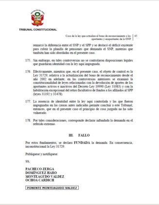 Jubilados - Sentencia del Tribunal Constitucional - Expediente 00013-2023-PI-TC (02)