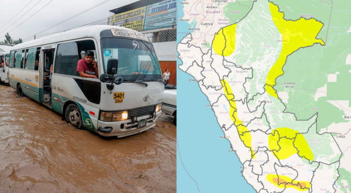 Senamhi alerta fuertes lluvias y vientos en varias regiones del Perú Senamhi alerta fuertes lluvias y vientos en varias regiones del Perú