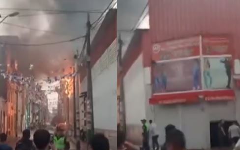 Voraz incendio se desató en La Victoria Voraz incendio se desató en La Victoria